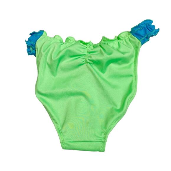 PEIXOTO Amore Ruffled Cheeky Bikini Bottom in Lime Green - Picture 6 of 11